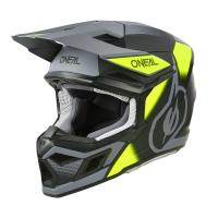 Oneal Шлем кроссовый 3Series Neon Vision V.24 серый/желтый в Пензе