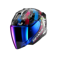 Shark Шлем Skwal I3 Jet Hellcat Black/Chrome/Blue в Пензе