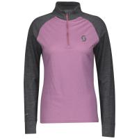Scott Термокофта женская  Zip Defined Merino dark grey melange/cassis pink в Пензе