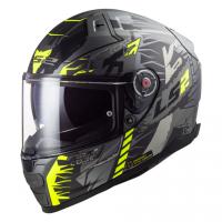 LS2 Мотошлем FF811 Vector II Techbot матовый серо-желтый в Пензе