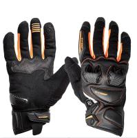 Sweep Перчатки кожаные+текстиль Hammer Black/Orange в Пензе