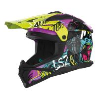 LS2 Шлем MX708 Fast II Gorilla фиолетово-желтый в Пензе