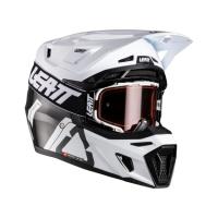 Leatt Мотошлем 9.5 Carbon-White + очки Velocity 6.5 V26 в Пензе