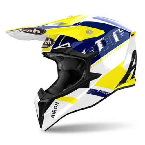 Airoh Мотошлем Wraaap Feel Yellow/Blue Gloss в Пензе