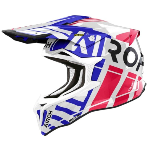 Airoh Мотошлем Strycker Brave Blue/Red Gloss в Пензе