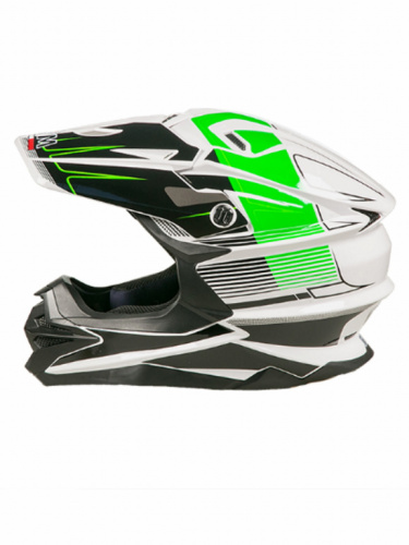 AIM Шлем кроссовый JK803 White/Green в Пензе