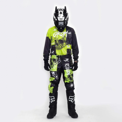 Grom Штаны кроссовые MX Religion lime в Пензе