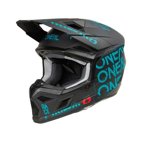 Oneal Шлем кроссовый 3Series Static черный/бирюзовый в Пензе