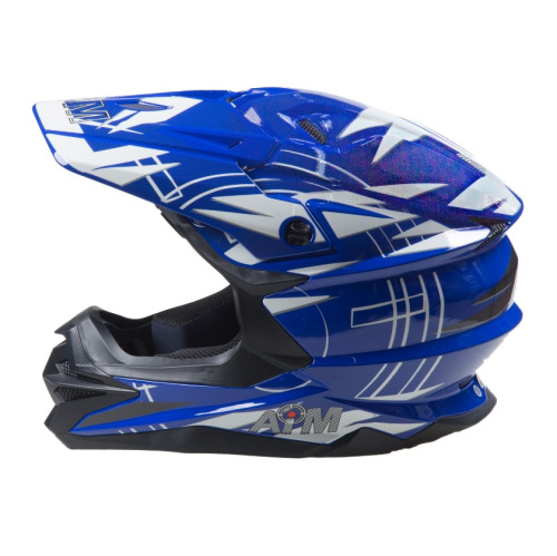 AiM Шлем кроссовый JK803S Blue/White в Пензе